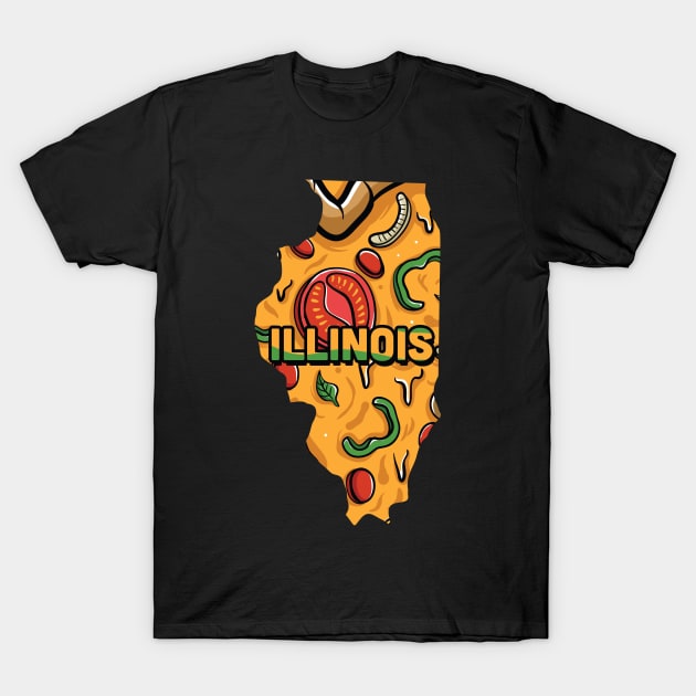 Illinois state design / Illinois lover / Illinois gift idea / Illinois present  / Illinois home state T-Shirt by Anodyle